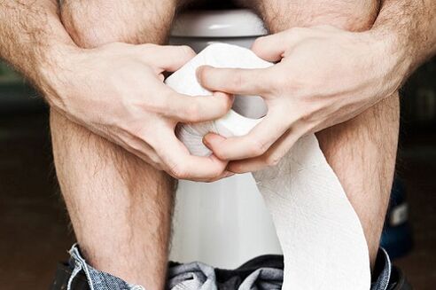 Stuhlprobleme aufgrund von Parasiten im Körper.